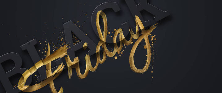 黑色星期五拍卖金字黑色背景,横幅,设计模板.复制空间,创意背景.