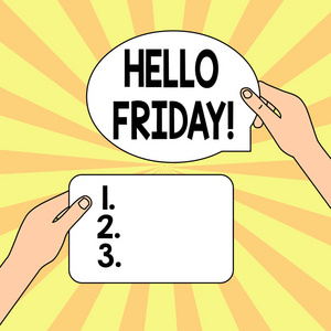 猫头鹰有另一个杯子写便条打招呼星期五.