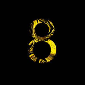 骚波朋克8号插图-液体波赛博朋克风格.设计元素.孤立的背景.黄色.照片