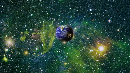 在地球上空的地平线图片