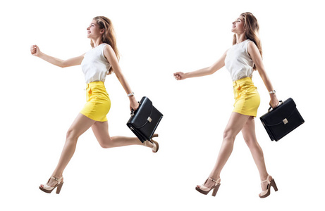 公文包的女人图片