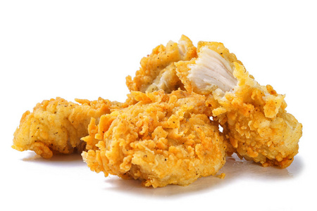 白底炸鸡半块照片照片