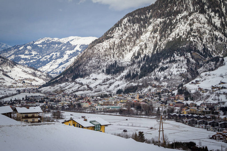 奥地利巴德加斯坦滑雪场全景图片