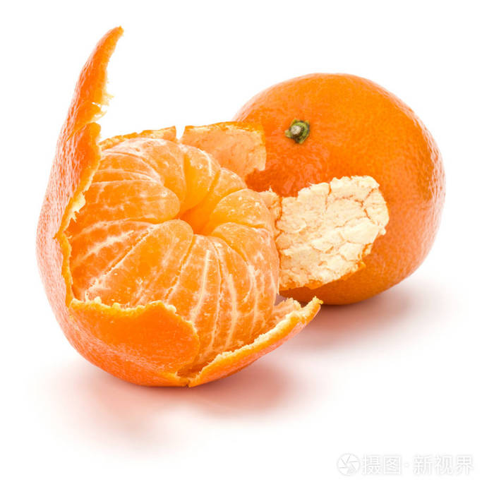 去皮的橘子或橘子