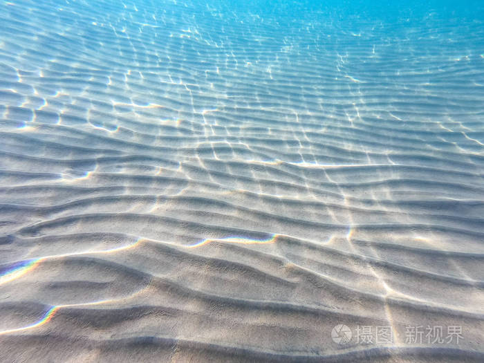 清水海底沙质的水下背景美丽的海洋和海水质地