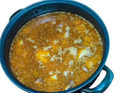 食物砂锅炖肉和土豆图片