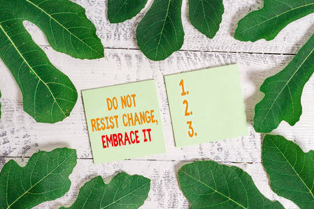 要积极文字符号显示不要抗拒改变拥抱它.