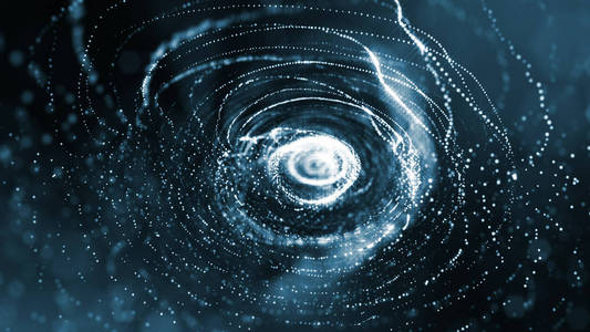 微观世界或科幻主题.深蓝色球形结构照片