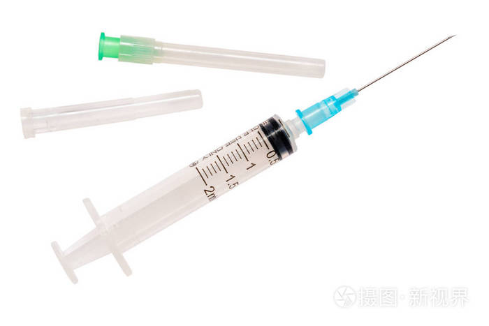 带塑料外壳和备用针头的注射器 2毫升注射器特写 隔离在白色背景上照片 正版商用图片2o773p 摄图新视界 带塑料外壳和备用针头的注射器 2毫升注射器特写 隔离在白色背景上照片 正版商用图片2o773p 摄图新视界