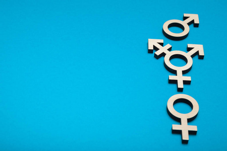 跨性别多样性,两性激进主义.双性恋概念.复制文本空间.照片