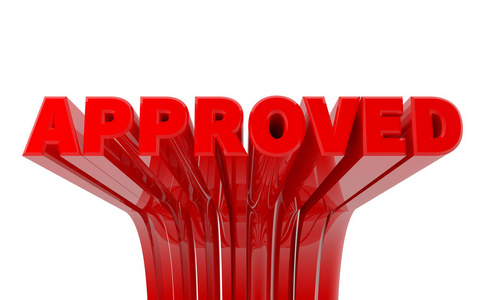 敏字同意字白底3d批准字3d渲染照片