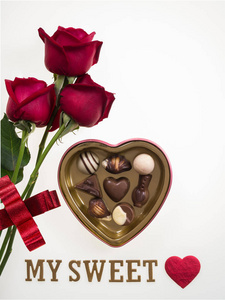 情人节心形巧克力盒的安排图片