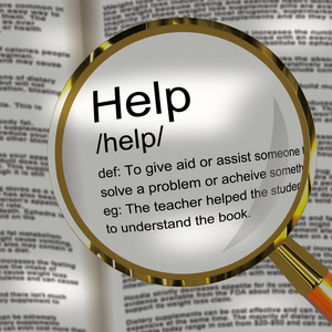 帮助概念图标意味着对客户的指导和提示-3d ill照片