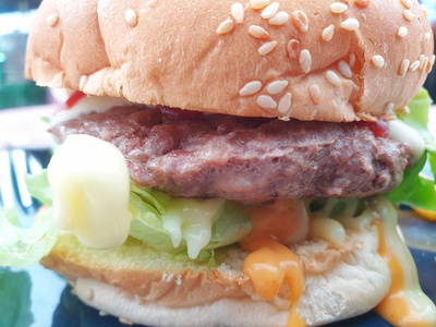 汉堡包是快餐店的一种快餐图片