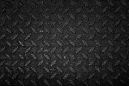 防滑金属地板楼梯板带锈,地板纹理由网纹钢板制成.照片