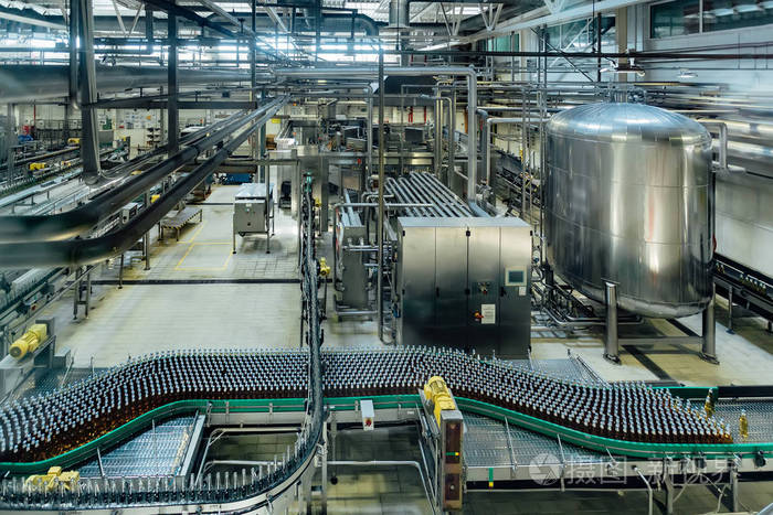 啤酒厂现代化自动化生产线输送线和v