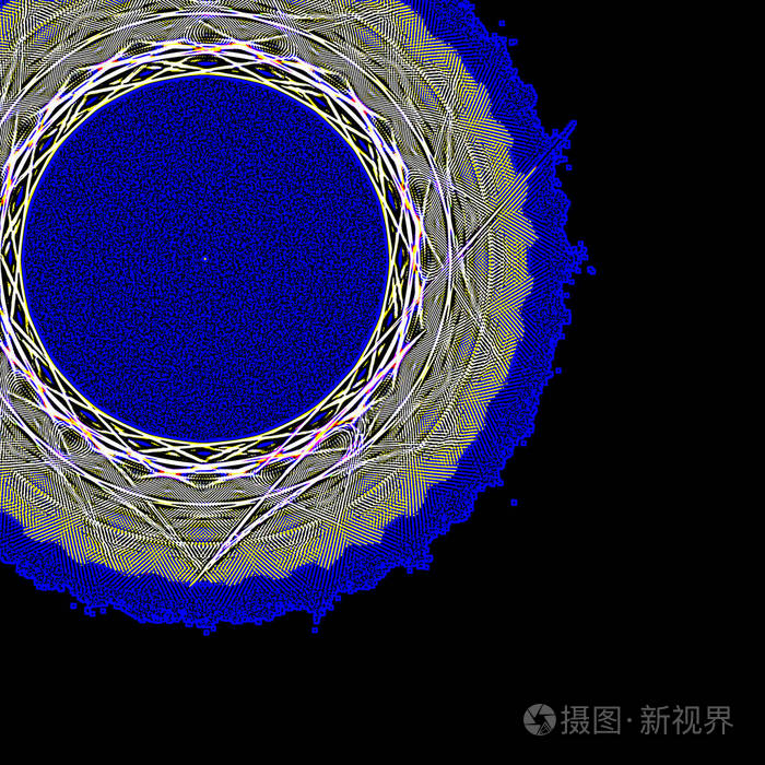 梦幻混沌的彩色分形图案抽象分形形状3d渲染插图背景或墙纸
