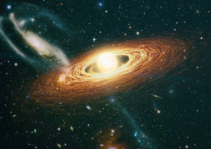 宇宙中的彩色星云和开放星团.这张图片的元素由美国宇航局提供.照片