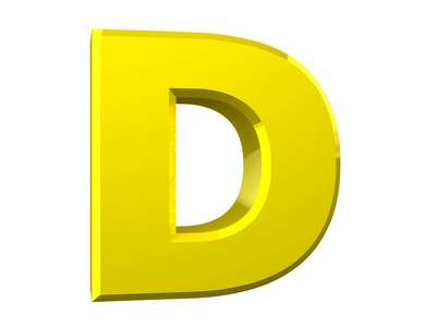 白底黄字d三维渲染照片