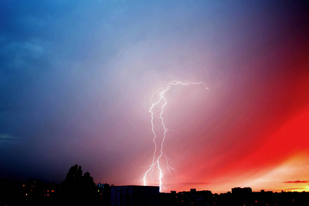 雷雨和闪电图片