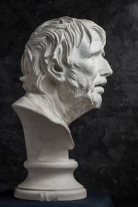 石膏雕塑人脸.照片