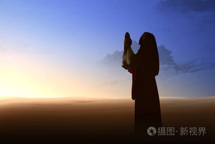 耶稣基督举手向神祷告