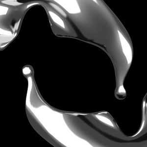 银液体银色液体抽象闪亮飞溅照片