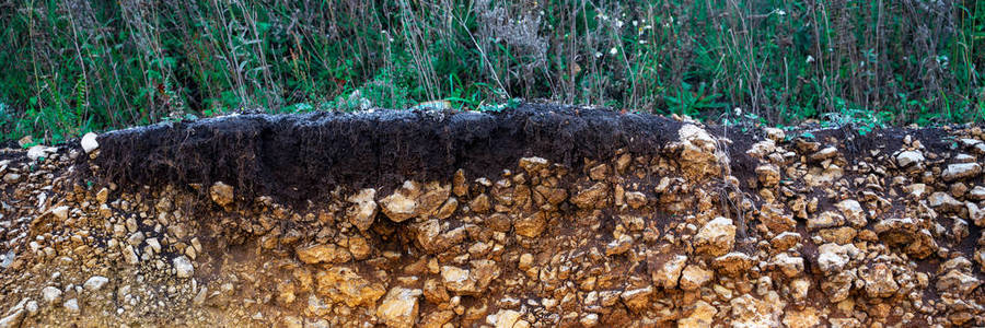 沉积砂岩岩层.照片