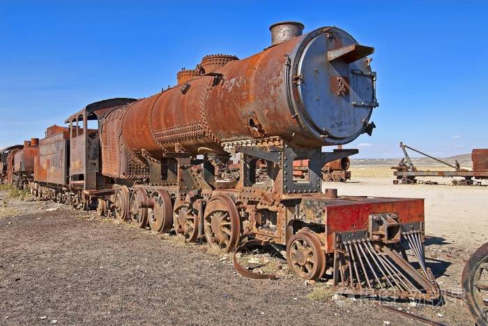 机车 火车 交通 美洲 古老的 玻利维亚 旅行 运输