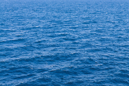 清澈湛蓝的大海在平静中,海景抽象的背景照片