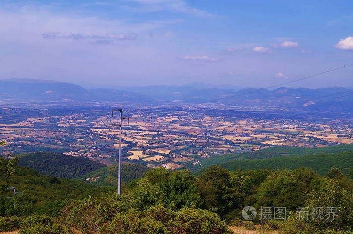 意大利语 地中海 土地 意大利 风景 夏天 自然 栽培 全景图
