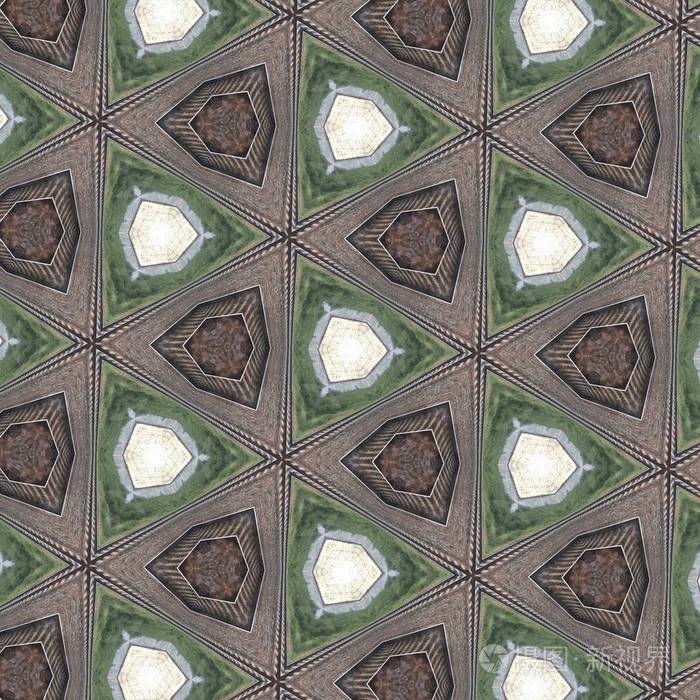 几何装饰纹理.装饰性抽象图案.花朵复古无缝图案.复古印花.