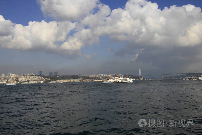 伊斯坦布尔 风景 地标 运输 颜色 长的 建设 清真寺 博斯普鲁斯海峡