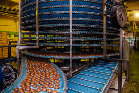 烘焙食品厂大型自动圆输送机图片
