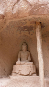 甘肃兰州炳陵寺佛教石窟雕塑图片