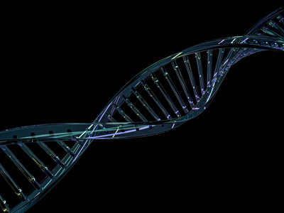 dna链.抽象的科学背景.三维渲染照片