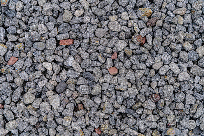 砾石图像的背景用作花园装饰中的走道和砾石是多种结构的混合体.