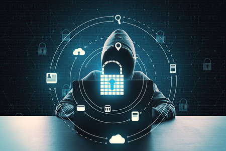 黑客和反病毒概念照片