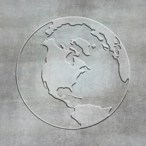 混凝土样式浮雕世界地图符号图片