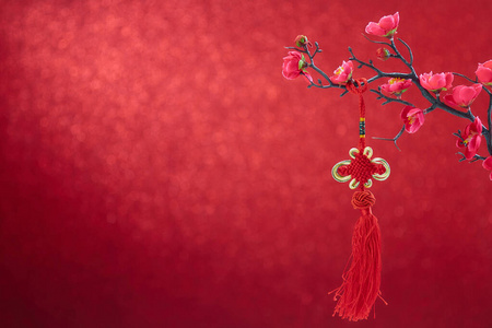 新年红底2020年春节红底装饰照片
