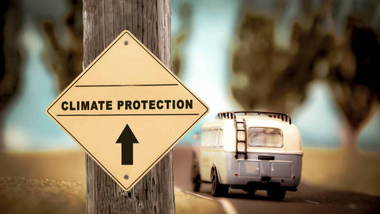 气候保护的路标图片