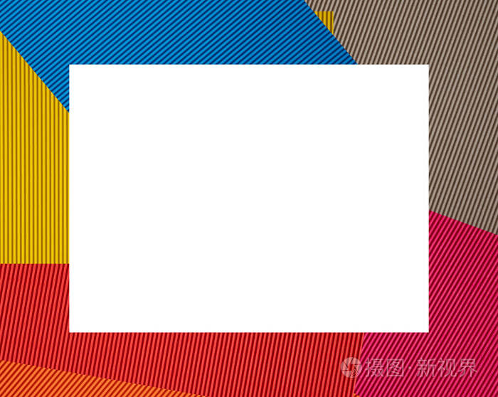 彩色边框瓦楞纸板白色空白