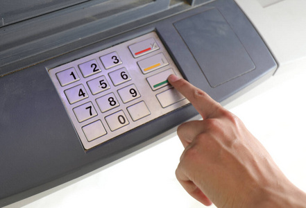 atm机的键盘照片