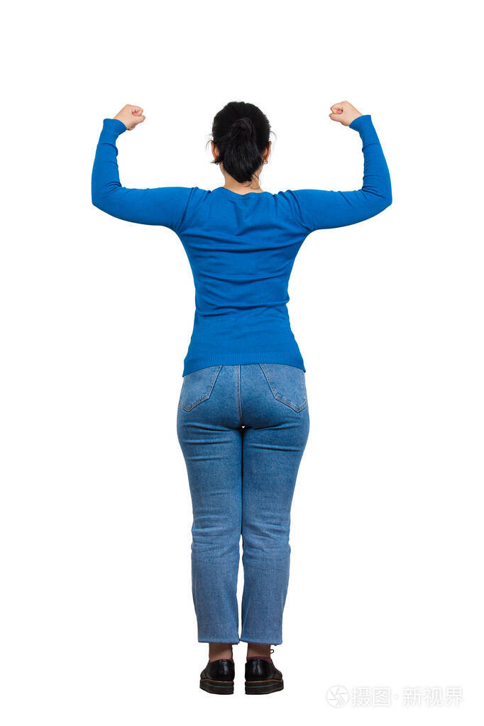 后视图女性全身展示和弯曲直奂∪,看