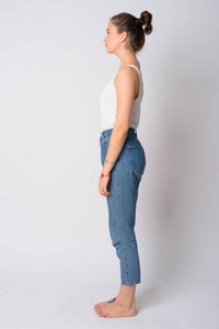 全身美女图素描图片