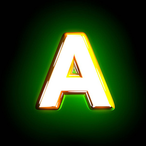 黄色有光泽字母a图片