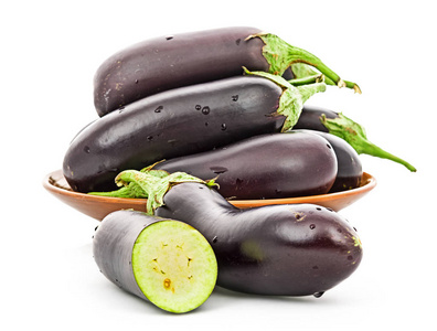 eggplant . isolation on a white background 照片