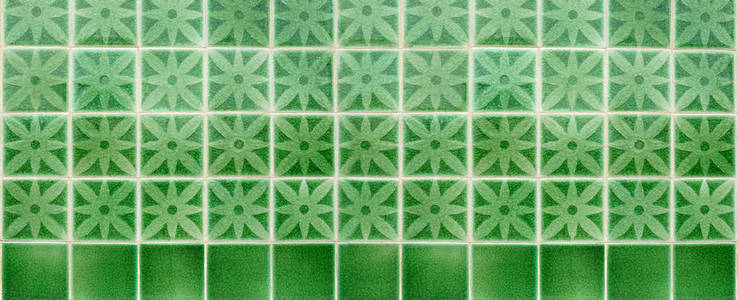 绿色琉璃瓦马赛克横幅背景图片