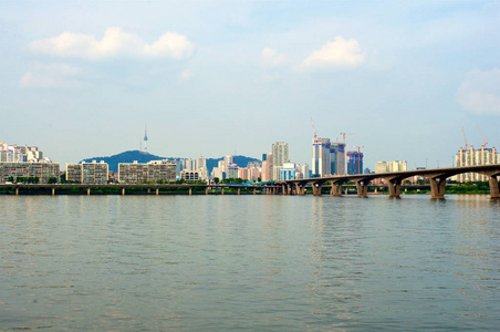 夏天的汉城杭岗河图片