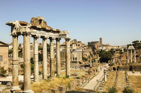 古罗马的论坛采用罗马,意大利